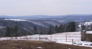 winter view north of Clinton Arkansas